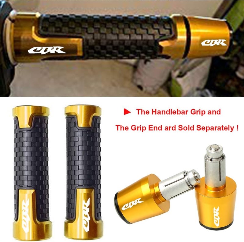 FREAXLL 2pcs Motorcycle Handlebar Grips 7/8" 22mm for H-onda CBR60F CBR125R CBR150R CBR250R CBR400 NC23 NC29 CBR600 F2 F3 F4 F4i CBR600RR CBR900RR CBR954RR CBR1000RR (Gold) - Image 2